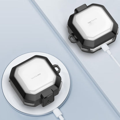 For Samsung Buds Live / Buds2 / Pro / 2Pro TPU + PC Transparent Wireless Earphones Protective Case With Switch(White) - Samsung Earphone Case by buy2fix | Online Shopping UK | buy2fix