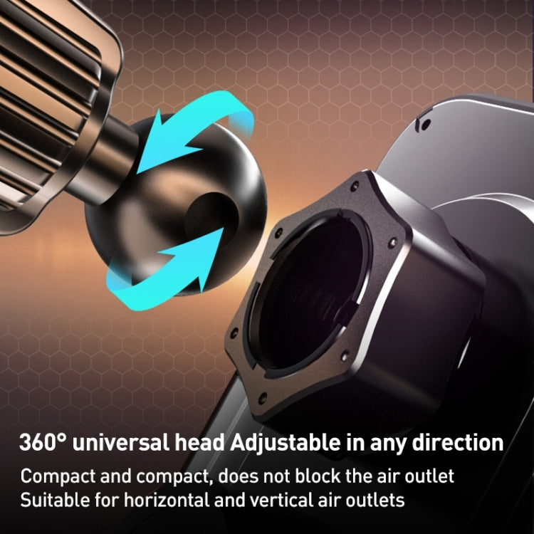 C05 Automatic Alignment Wireless Fast Charging Air Outlet Car Holder(Gold) by buy2fix