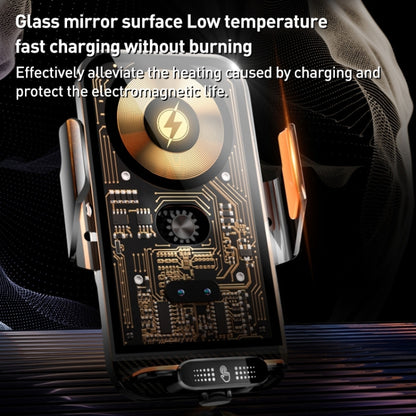 C05 Automatic Alignment Wireless Fast Charging Air Outlet Car Holder(Gold) by buy2fix