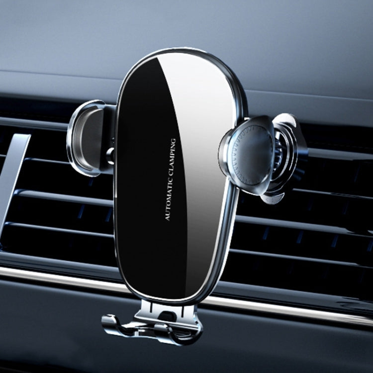 D6 Mechanical Locking Wireless Fast Charging Air Outlet Car Holder, Style:Standard by buy2fix