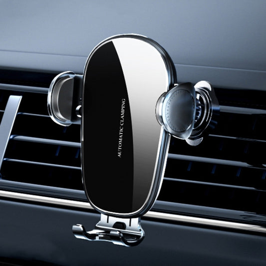 D6 Mechanical Locking Wireless Fast Charging Air Outlet Car Holder, Style:Standard by buy2fix