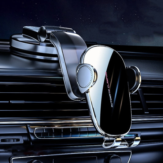 D6 Mechanical Locking Wireless Fast Charging Air Outlet Car Holder, Style:Strong Suction Cup Version by buy2fix