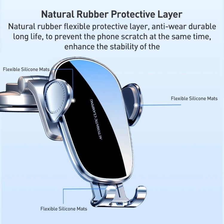 D6 Mechanical Locking Wireless Fast Charging Air Outlet Car Holder, Style:Strong Suction Cup Version by buy2fix