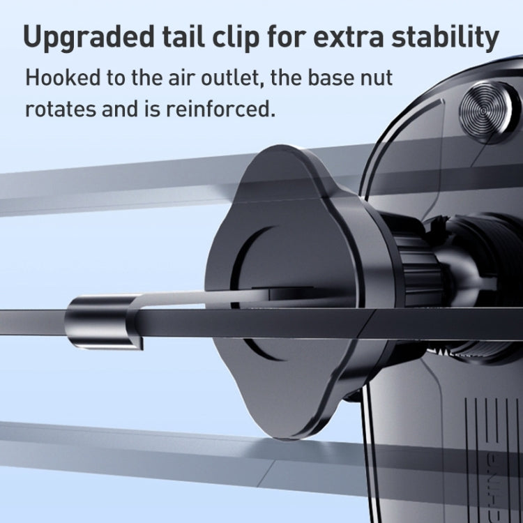 D6 Mechanical Locking Wireless Fast Charging Air Outlet Car Holder, Style:Strong Suction Cup Version by buy2fix