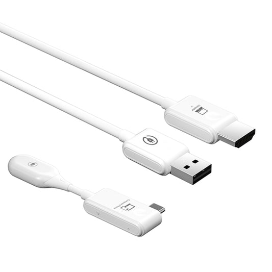 CS7 Wireless HDMI Transmitter Receiver Screen Player Adapter Cable(White) - Wireless Display Dongle by buy2fix | Online Shopping UK | buy2fix