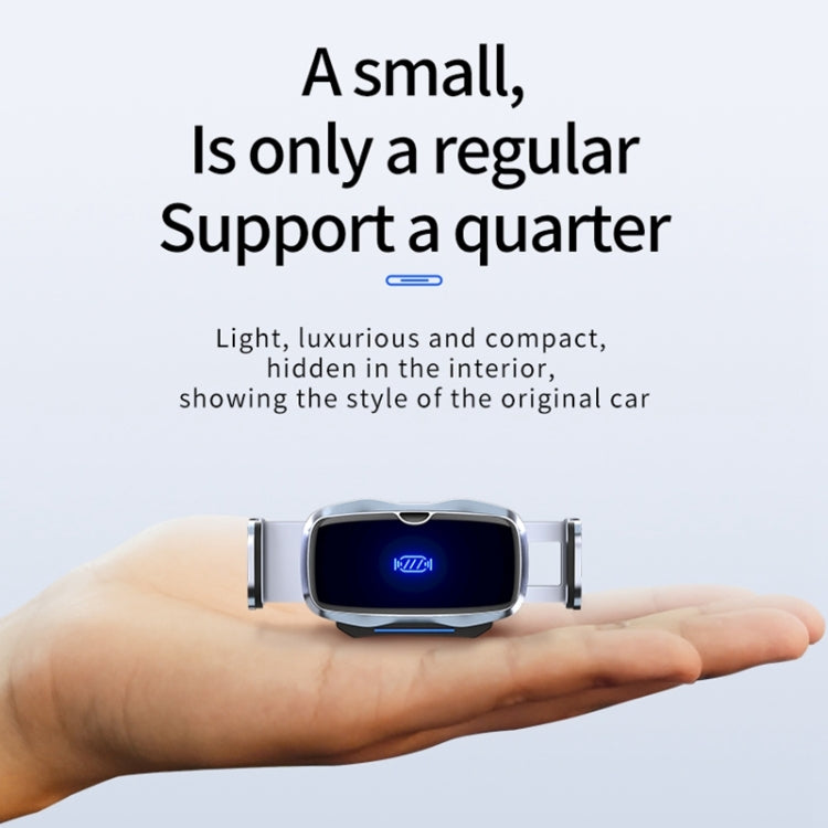 D7 Infrared lnduction Wireless Fast Charging Air Outlet Car Holder(Silver) by buy2fix