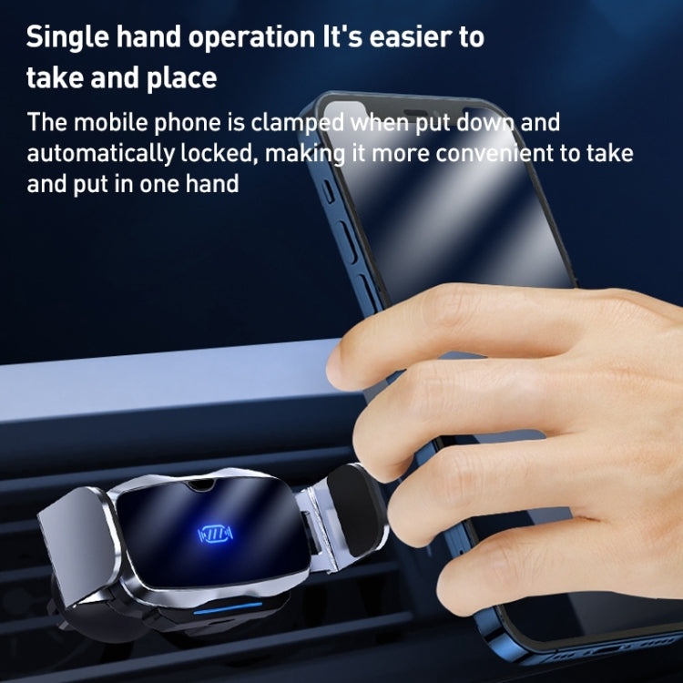 D7 Infrared lnduction Wireless Fast Charging Air Outlet Car Holder(Silver) by buy2fix