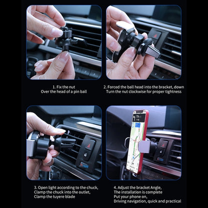 D7 Infrared lnduction Wireless Fast Charging Air Outlet Car Holder(Silver) by buy2fix