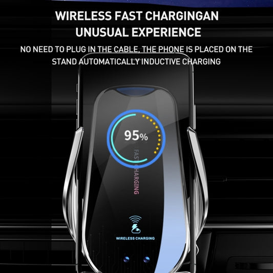 G10 Infrared lnduction Wireless Fast Charging Air Outlet Car Holder(Silver) - Wireless Charger Holders by buy2fix | Online Shopping UK | buy2fix