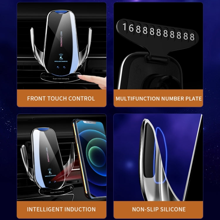 G10 Infrared lnduction Wireless Fast Charging Air Outlet Car Holder(Black) by buy2fix