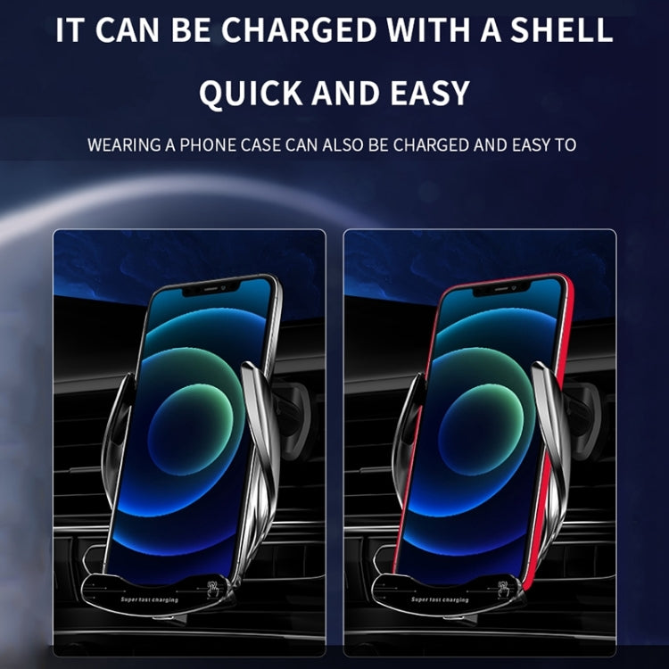G10 Infrared lnduction Wireless Fast Charging Air Outlet Car Holder(Silver) by buy2fix