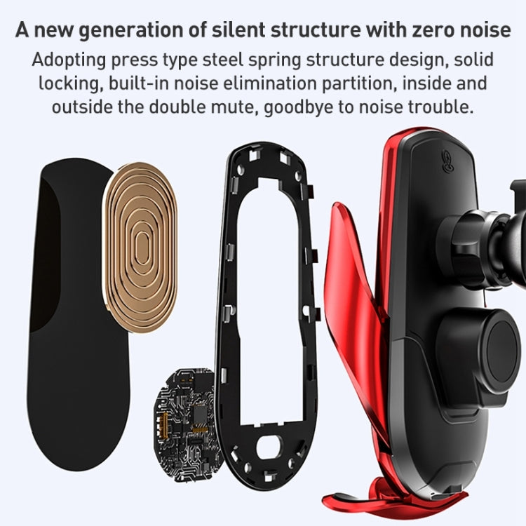 M2 Infrared lnduction Wireless Fast Charging Air Outlet Car Holder(Black) by buy2fix