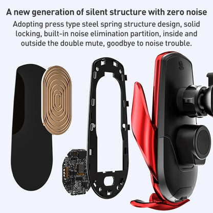 M2 Infrared lnduction Wireless Fast Charging Air Outlet Car Holder(Black) by buy2fix