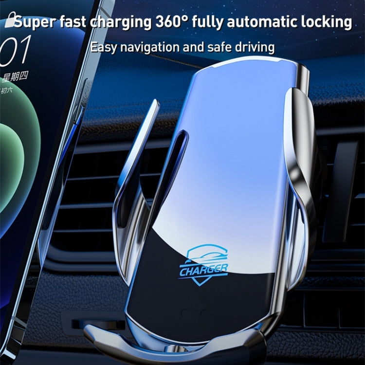 Q3S Infrared lnduction Wireless Fast Charging Air Outlet Car Holder(Silver) by buy2fix