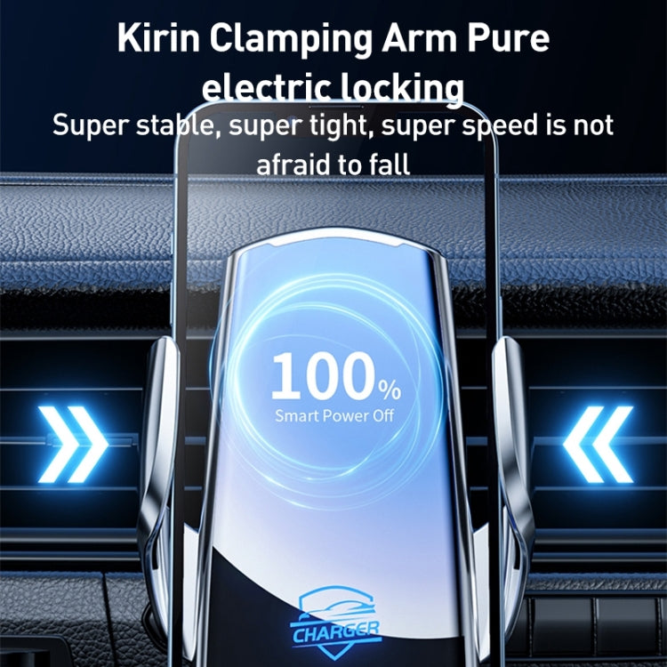 Q3S Infrared lnduction Wireless Fast Charging Air Outlet Car Holder(Silver) by buy2fix