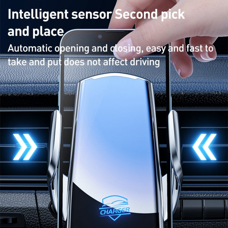 Q3S Infrared lnduction Wireless Fast Charging Air Outlet Car Holder(Black) by buy2fix