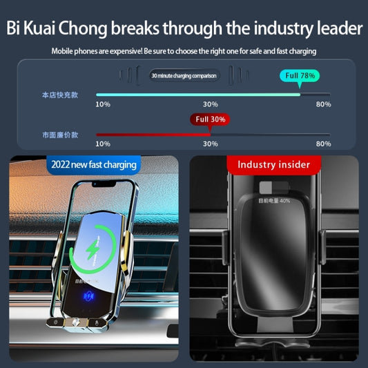 Q88 Infrared lnduction Wireless Fast Charging Air Outlet Car Holder(Silver) - Wireless Charger Holders by buy2fix | Online Shopping UK | buy2fix