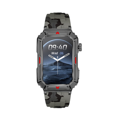CF26 1.57inch BT5.2 Smart Bracelet Support Sleep Detection, Style:Silicone Strap(Camo Black) by buy2fix