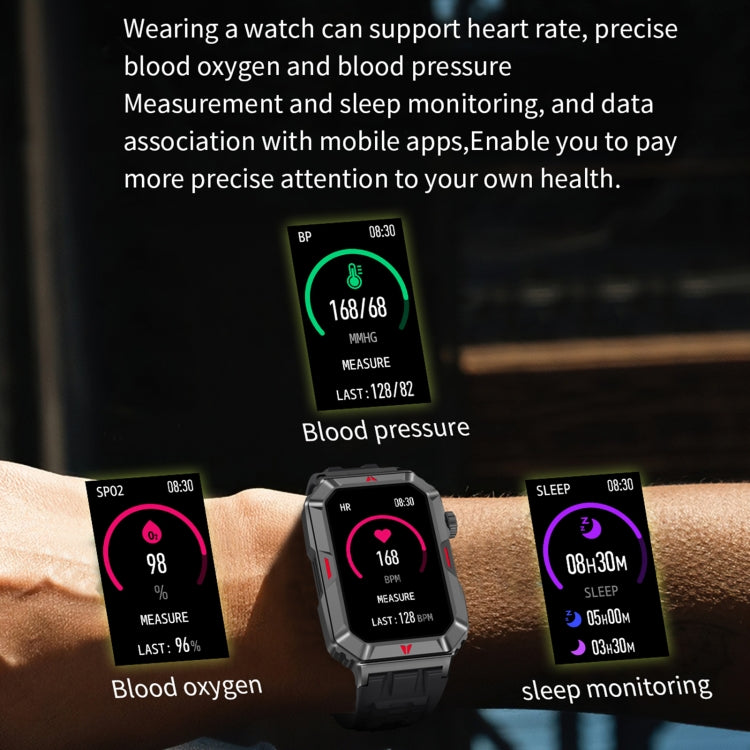 CF26 1.57inch BT5.2 Smart Bracelet Support Sleep Detection, Style:Silicone Strap(Silver) by buy2fix