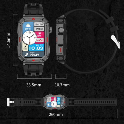 CF26 1.57inch BT5.2 Smart Bracelet Support Sleep Detection, Style:Steel Strap(Black) by buy2fix