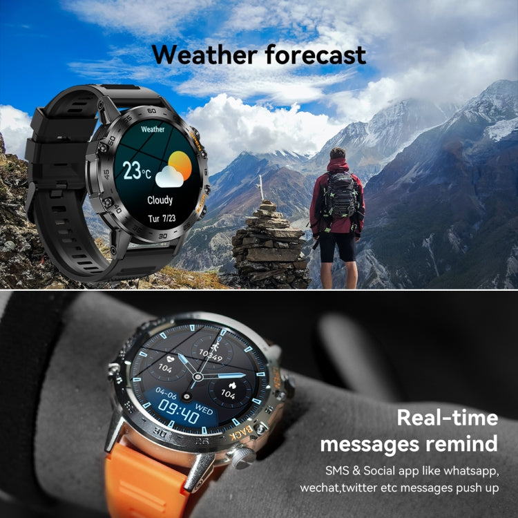 K52 1.39inch BT5.0 Smart Watch Support Heart Rate/ Sleep Detection(Orange) by buy2fix