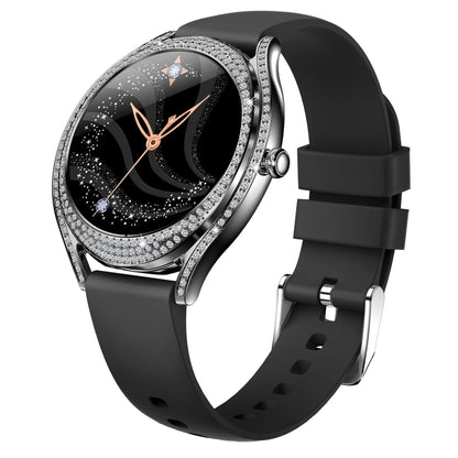 V66 1.28inch BT5.0 Smart Watch Support Heart Rate/ Sleep Detection, Style:Silicone Strap(Black) by buy2fix
