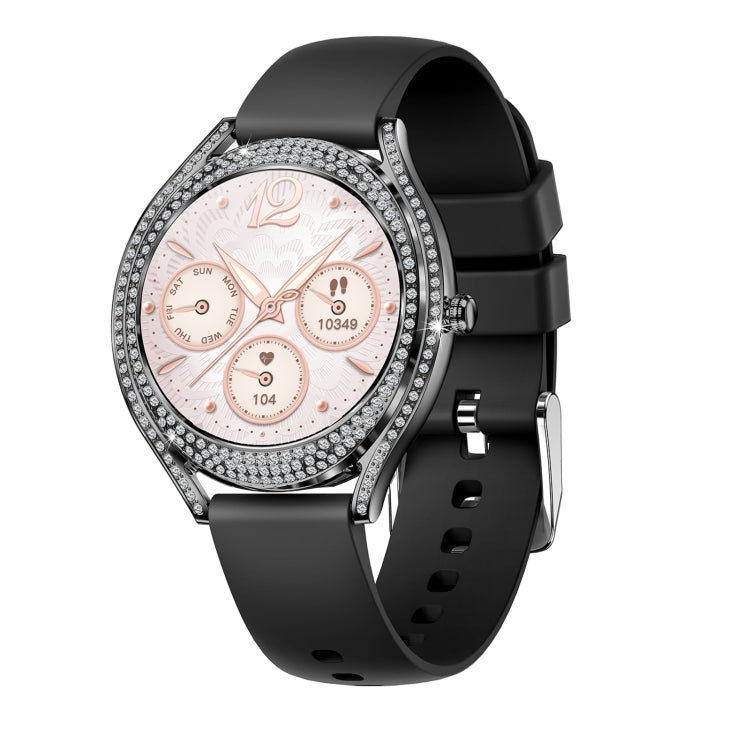 V66 1.28inch BT5.0 Smart Watch Support Heart Rate/ Sleep Detection, Style:Silicone Strap(Black) by buy2fix