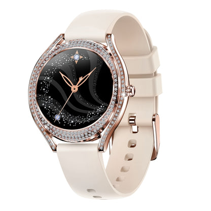 V66 1.28inch BT5.0 Smart Watch Support Heart Rate/ Sleep Detection, Style:Silicone Strap(Gold) by buy2fix