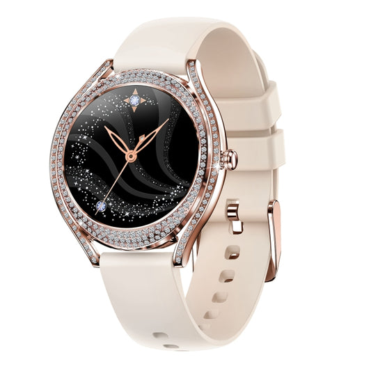 V66 1.28inch BT5.0 Smart Watch Support Heart Rate/ Sleep Detection, Style:Silicone Strap(Gold) by buy2fix