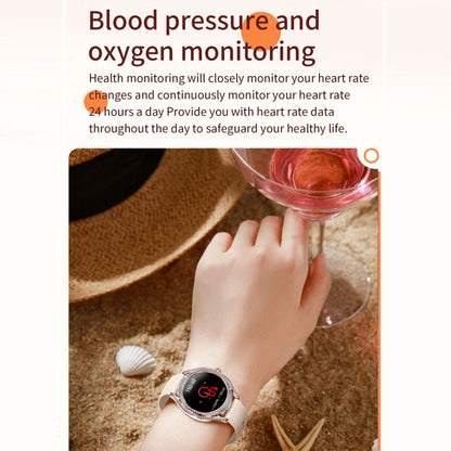 V66 1.28inch BT5.0 Smart Watch Support Heart Rate/ Sleep Detection, Style:Silicone Strap(Gold) by buy2fix