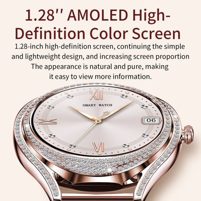 V66 1.28inch BT5.0 Smart Watch Support Heart Rate/ Sleep Detection, Style:Silicone Strap(Gold) by buy2fix