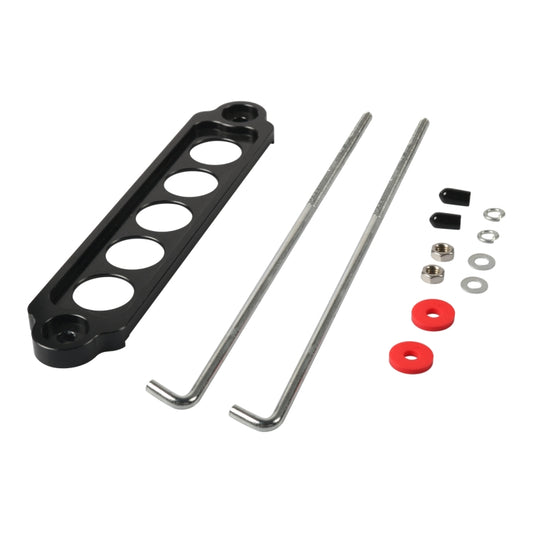 A8681-01 5-hole Car Aluminum Alloy Battery Mounting Bracket(Black) - Engine Fittings by buy2fix | Online Shopping UK | buy2fix