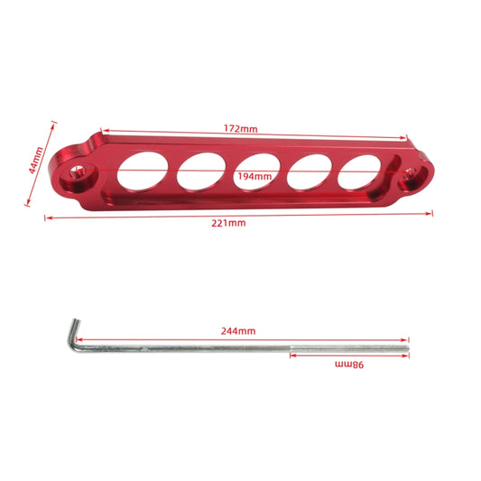 A8681-02 5-hole Car Aluminum Alloy Battery Mounting Bracket(Red) - Engine Fittings by buy2fix | Online Shopping UK | buy2fix