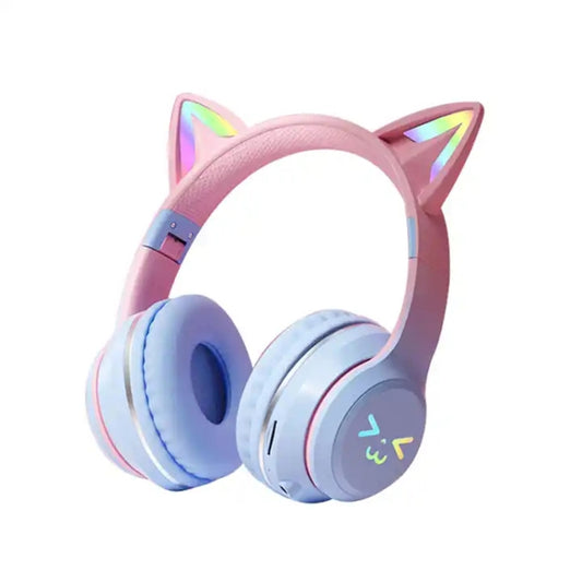 BT612 LED Cat Ear Single Sound Folding Bluetooth Earphone with Microphone(Blue) - Headset & Headphone by buy2fix | Online Shopping UK | buy2fix