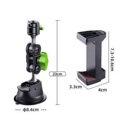 Single Suction Cup Pea Clamp Arm Holder 23cm with Elastic Phone Clamp by buy2fix