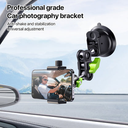 Single Suction Cup Pea Clamp Arm Holder 33cm with Metal Phone Clamp by buy2fix