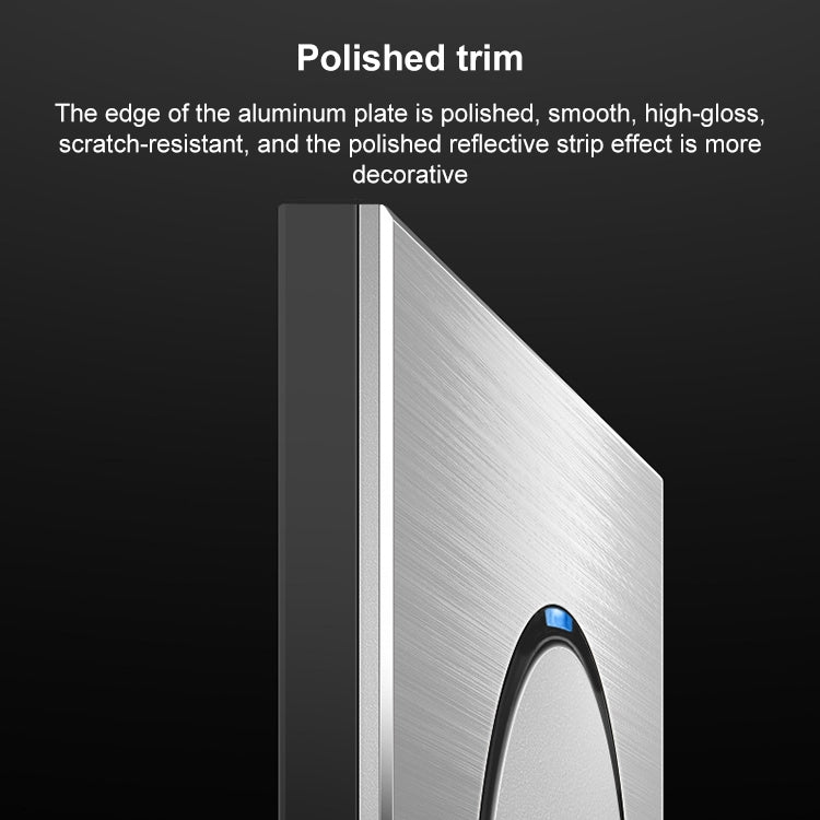 86mm Gray Aluminum Wire Drawing LED Switch Panel, Style:One Open Multiple Control by buy2fix