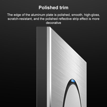 86mm Gray Aluminum Wire Drawing LED Switch Panel, Style:One Open Multiple Control by buy2fix