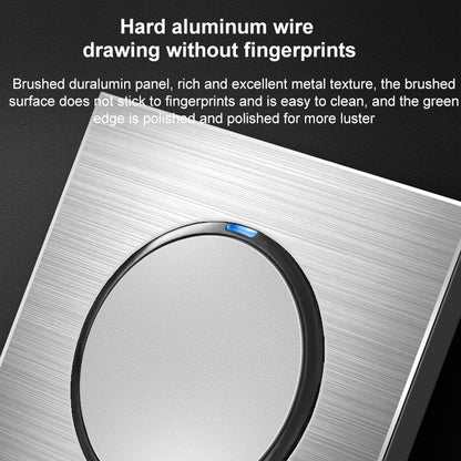 86mm Gray Aluminum Wire Drawing LED Switch Panel, Style:One Open Multiple Control by buy2fix