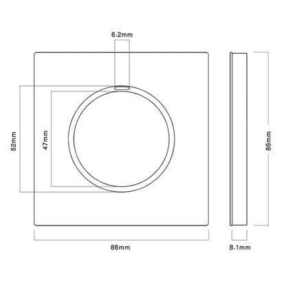 86mm Gray Aluminum Wire Drawing LED Switch Panel, Style:Computer Socket by buy2fix