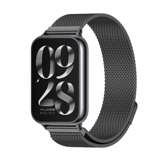 For Xiaomi Band 10 Pro / Redmi Watch 6 / 5 Mijobs Milan Magnetic Stainless Steel Watch Band(Black)