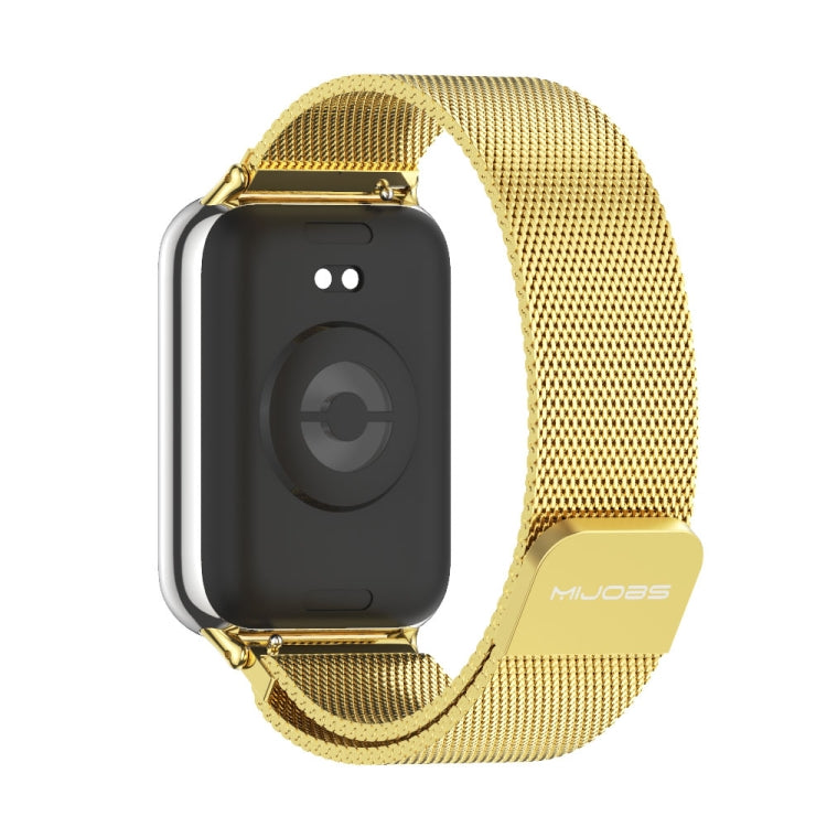 For Xiaomi Smart Band 9 Pro / 8 Pro Mijobs Milan Magnetic Stainless Steel Watch Band(Gold) - Watch Bands by MIJOBS | Online Shopping UK | buy2fix