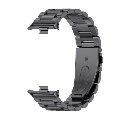 For Xiaomi Smart Band 9 Pro / 8 Pro Mijobs Three Beads Stainless Steel Watch Band(Black) - Watch Bands by MIJOBS | Online Shopping UK | buy2fix