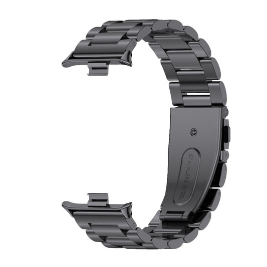 For Xiaomi Smart Band 9 Pro / 8 Pro Mijobs Three Beads Stainless Steel Watch Band(Black) - Watch Bands by MIJOBS | Online Shopping UK | buy2fix