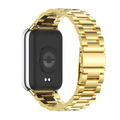 For Xiaomi Smart Band 9 Pro / 8 Pro Mijobs Three Beads Stainless Steel Watch Band(Gold) - Watch Bands by MIJOBS | Online Shopping UK | buy2fix
