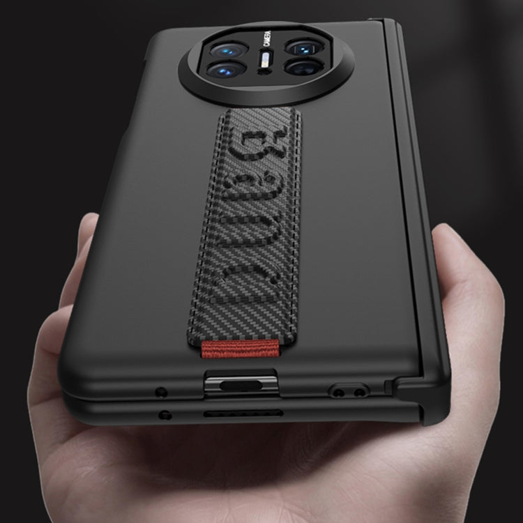 For Huawei Mate X5 GKK Wristband Integrated Privacy Film Magnetic Hinge Phone Case(Black) - Huawei Cases by GKK | Online Shopping UK | buy2fix
