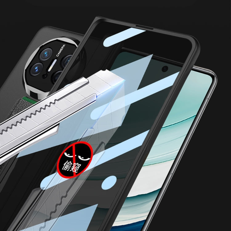 For Huawei Mate X5 GKK Wristband Integrated Privacy Film Magnetic Hinge Phone Case(Carbon Fiber) - Huawei Cases by GKK | Online Shopping UK | buy2fix
