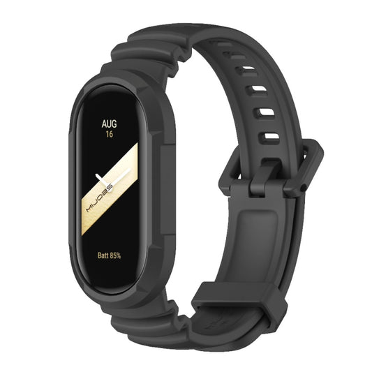For Xiaomi Mi Band 8 MIJOBS GS Unibody Solid Color Sports Watch Band(Black) - Watch Bands by MIJOBS | Online Shopping UK | buy2fix