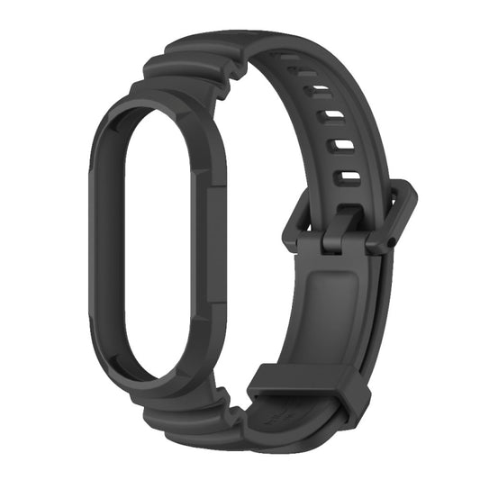 For Xiaomi Mi Band 8 MIJOBS GS Unibody Solid Color Sports Watch Band(Black) - Watch Bands by MIJOBS | Online Shopping UK | buy2fix