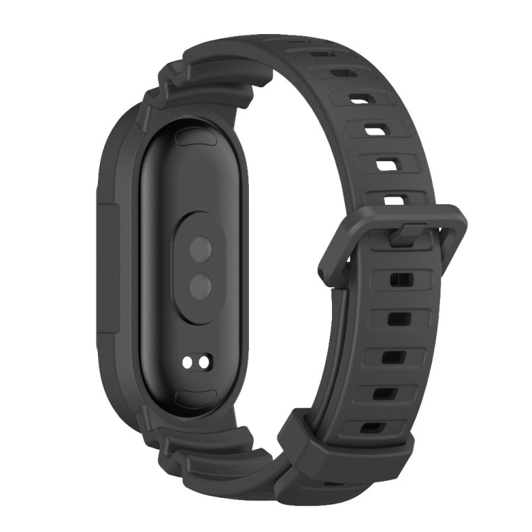 For Xiaomi Mi Band 8 MIJOBS GS Unibody Solid Color Sports Watch Band(Black) - Watch Bands by MIJOBS | Online Shopping UK | buy2fix